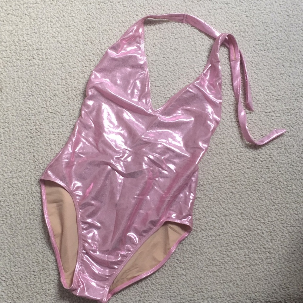 Vintage NEW never worn pink low cut Shimmer